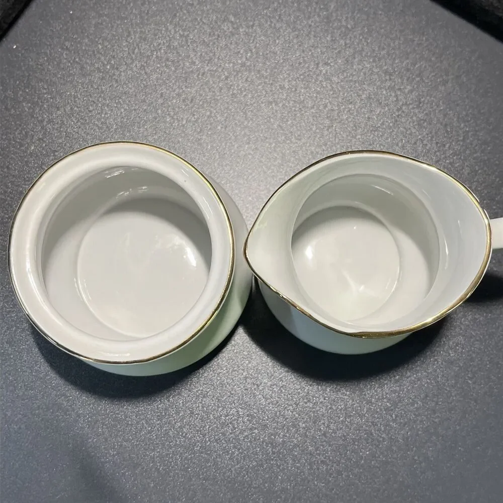 VTG China Pearl Fine China Noel Creamer‎ and Sugar Set Holly Berries